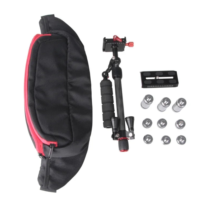 Stabilisateur professionnel à plaque réglable en fibre de carbone Letspro pour appareil photo / DV / reflex numérique / caméscope (SK-500)