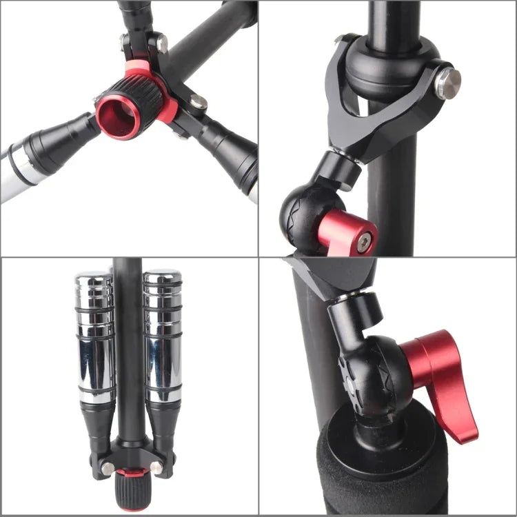 Stabilisateur professionnel à plaque réglable en fibre de carbone Letspro pour appareil photo / DV / reflex numérique / caméscope (SK-500)