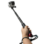 Perche télescopique monopode portable 49 cm avec vis pour GoPro, Insta360, DJI et autres caméras d'action, longueur max : 49 cm (rouge), longueur max : 49 cm (bleu), longueur max : 49 cm (doré), longueur max : 49 cm (vert)
