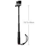 Perche télescopique monopode portable 49 cm avec vis pour GoPro, Insta360, DJI et autres caméras d'action, longueur max : 49 cm (rouge), longueur max : 49 cm (bleu), longueur max : 49 cm (doré), longueur max : 49 cm (vert)