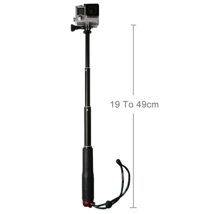 Perche télescopique monopode portable 49 cm avec vis pour GoPro, Insta360, DJI et autres caméras d'action, longueur max : 49 cm (rouge), longueur max : 49 cm (bleu), longueur max : 49 cm (doré), longueur max : 49 cm (vert)