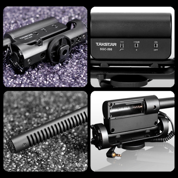 Microphones à Condensateur SGC-598 Microphones Professionnels pour Photographie et Interview dédiés aux Appareils DSLR & Caméscopes DV