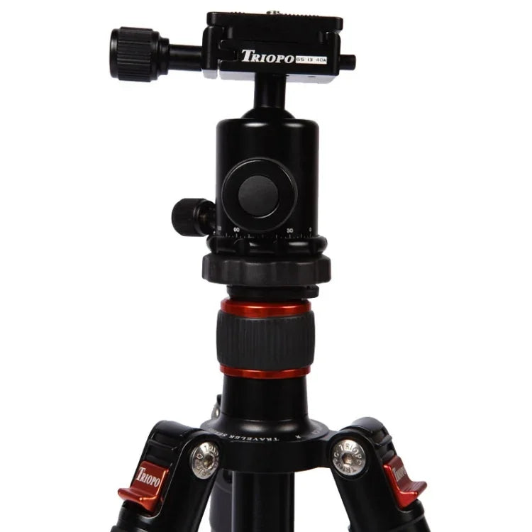 Trépied portable réglable en aluminium Triopo MT-2504C avec rotule NB-1S pour appareils photo reflex numériques Canon, Nikon et Sony, MT-2504C (noir), MT-2504C (or)