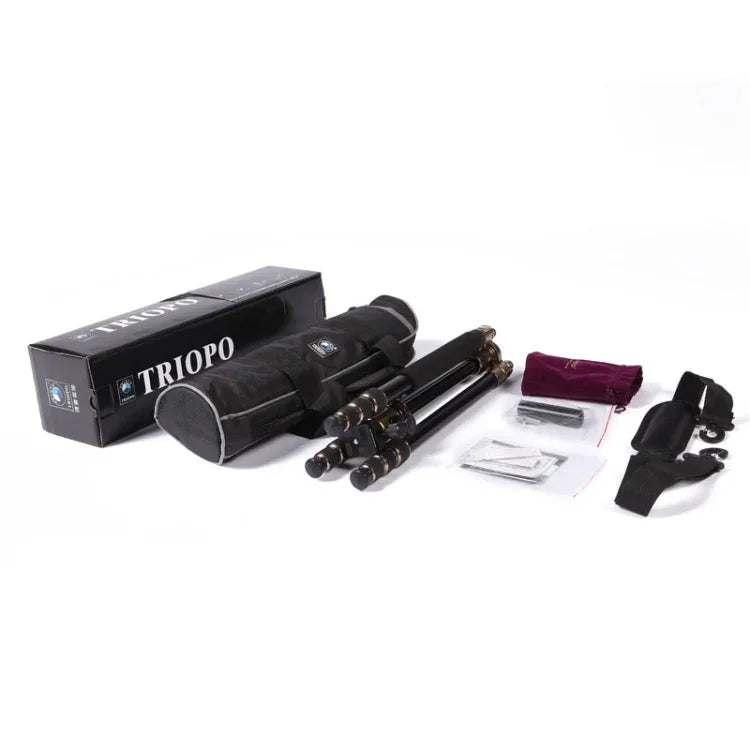 Trépied portable réglable en aluminium Triopo MT-2504C avec rotule NB-1S pour appareils photo reflex numériques Canon, Nikon et Sony, MT-2504C (noir), MT-2504C (or)