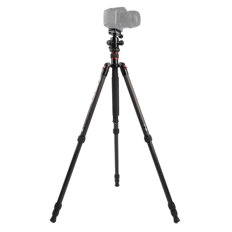 Trépied portable réglable en fibre de carbone Triopo GT-2504X8.C avec rotule en aluminium B-1 pour appareils photo reflex numériques Canon, Nikon et Sony, GT-2504X8.C (noir), GT-2504X8.C (or)
