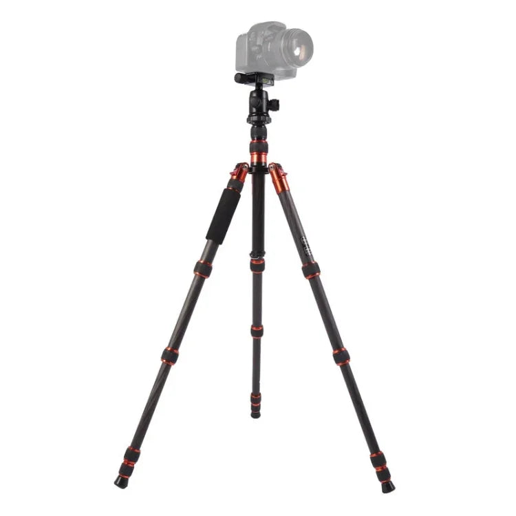 Trépied portable réglable en fibre de carbone Triopo GT-2505x8.C avec rotule en aluminium B-1 pour appareils photo reflex numériques Canon, Nikon et Sony, GT-2505x8.C (noir), GT-2505x8.C (or)