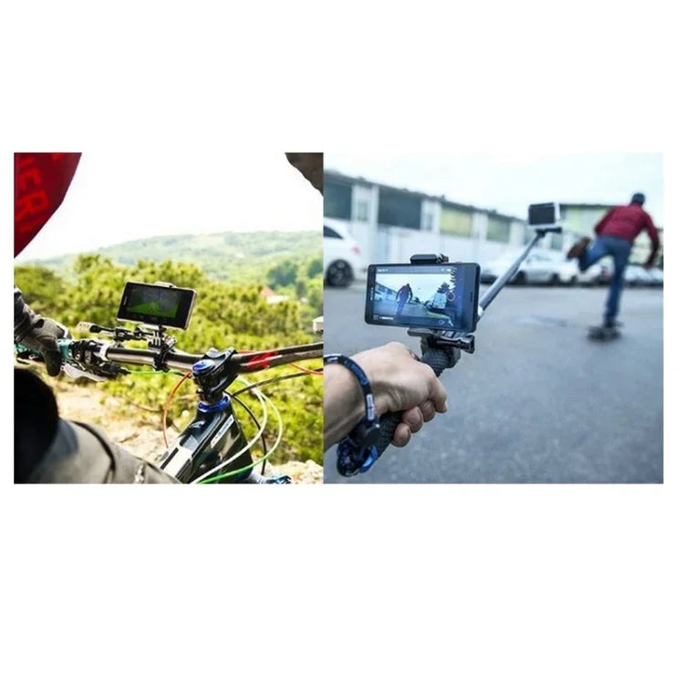 Kit de fixation pour téléphone portable HR335, compatible avec les téléphones de 51 à 84 mm de largeur et les caméras GoPro.