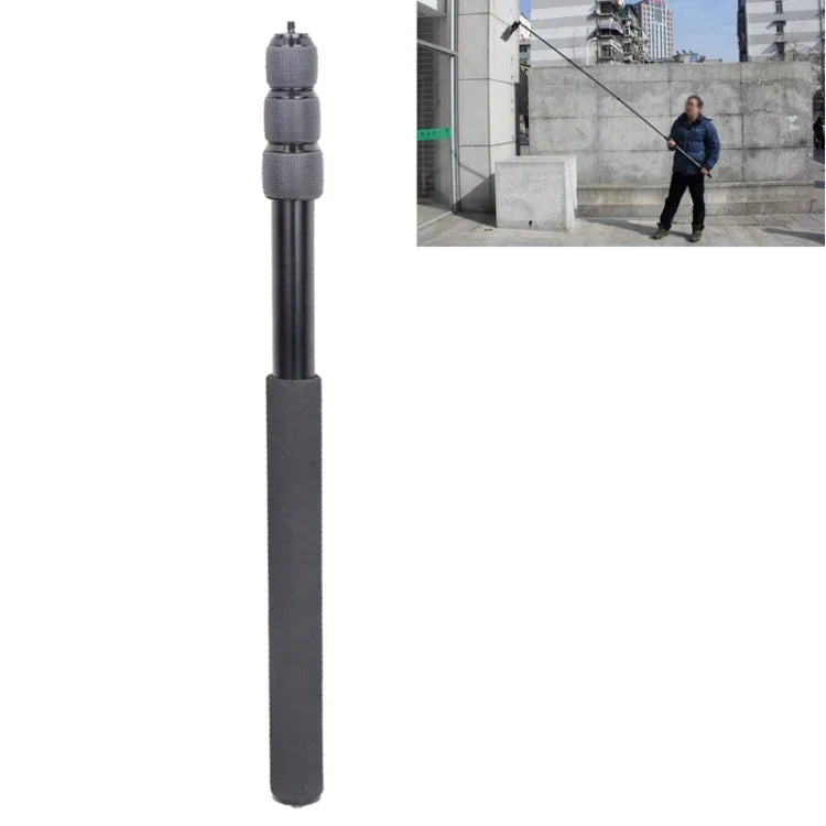 Perche de support portable en alliage d'aluminium pour appareil photo reflex / microphone avec éclairage LED, longueur maximale : 173 cm