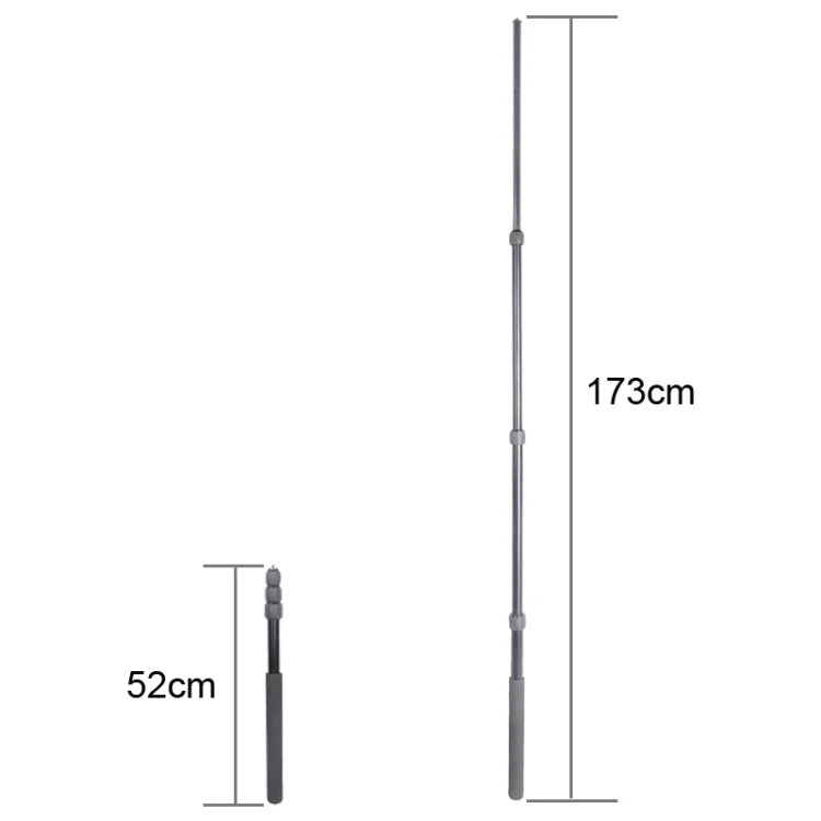 Aluminum Alloy Handheld Boom Pole Holder for SLR Camera / LED Light Microphone, Max Length: 173cm