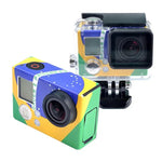 Autocollant de Boîtier pour GoPro HERO3+ /3, Drapeau des États-Unis, Drapeau de l'Australie, Drapeau du Brésil