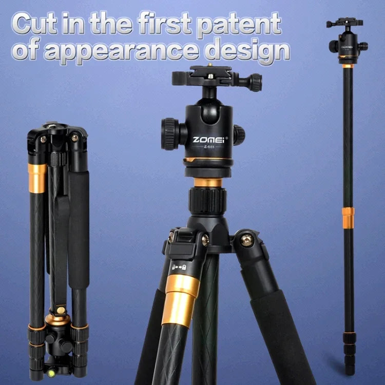 Trépied monopode portable professionnel ZOMEI Z688 en alliage de magnésium avec rotule pour appareil photo numérique, Z688