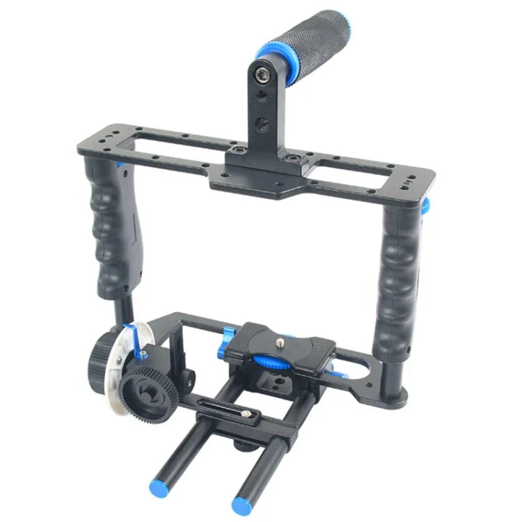 YELANGU YLG1103A-B Cage stabilisatrice à poignée large + kit matte box pour appareil photo reflex numérique / caméra vidéo