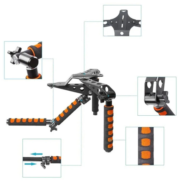 Support d'épaule multifonctionnel YELANGU YLG0107D Rig I pour appareil photo reflex numérique/caméra vidéo