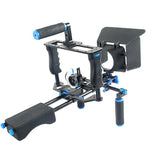 YELANGU YLG1103A-A Kit de fixation d'épaule à double poignée + stabilisateur de cage avec matte box pour appareil photo reflex numérique / caméra vidéo