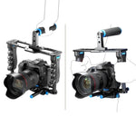 YELANGU YLG1103A-A Kit de fixation d'épaule à double poignée + stabilisateur de cage avec matte box pour appareil photo reflex numérique / caméra vidéo