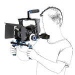 YELANGU YLG1103A-A Kit de fixation d'épaule à double poignée + stabilisateur de cage avec matte box pour appareil photo reflex numérique / caméra vidéo