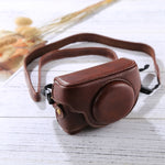 Étui pour appareil photo Sony RX100 M3 / M4 / M5, style rétro, en cuir PU avec bandoulière