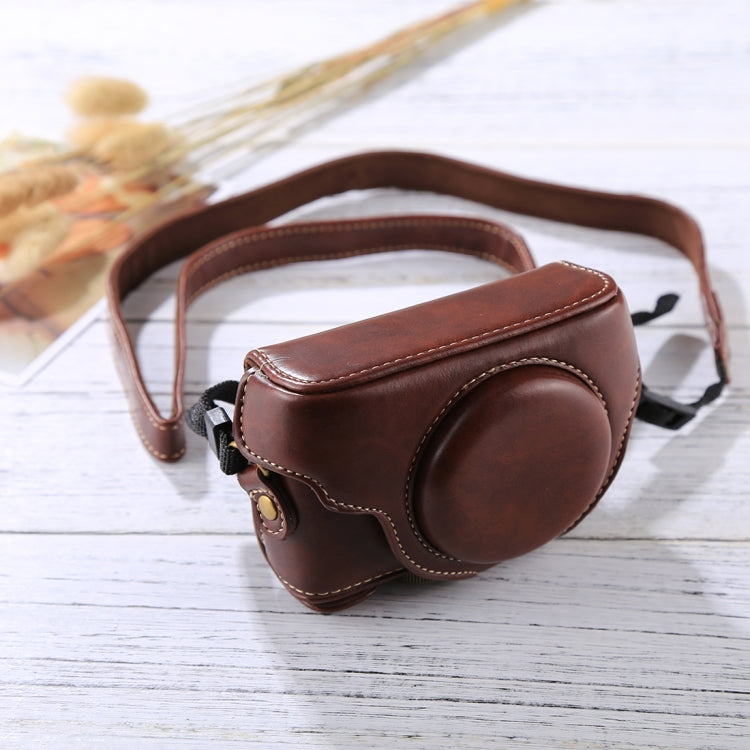 Étui pour appareil photo Sony RX100 M3 / M4 / M5, style rétro, en cuir PU avec bandoulière
