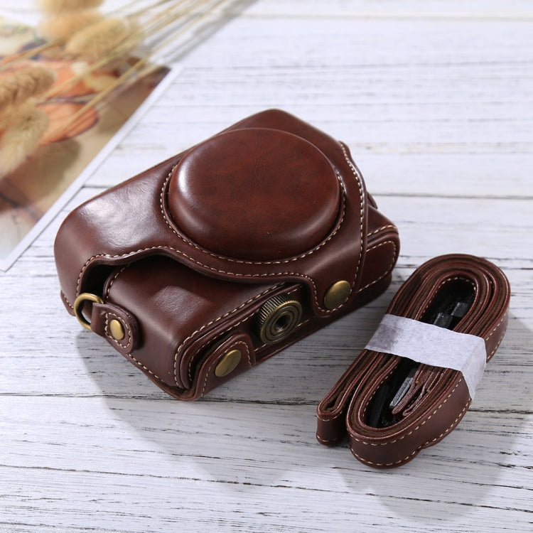 Étui pour appareil photo Sony RX100 M3 / M4 / M5, style rétro, en cuir PU avec bandoulière