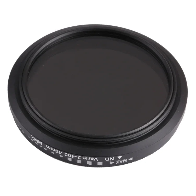 Filtre à densité neutre variable réglable ND 2 à ND 400, 49 mm
