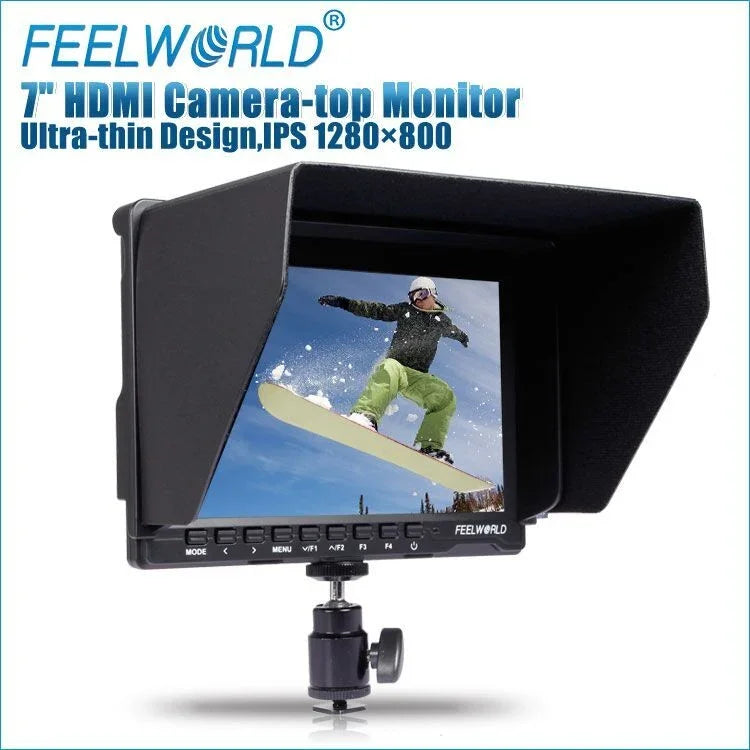 Moniteur de terrain pour caméra FEELWORLD FW-759, design fin 7 pouces, résolution 1280 x 800, HDMI 1080p
