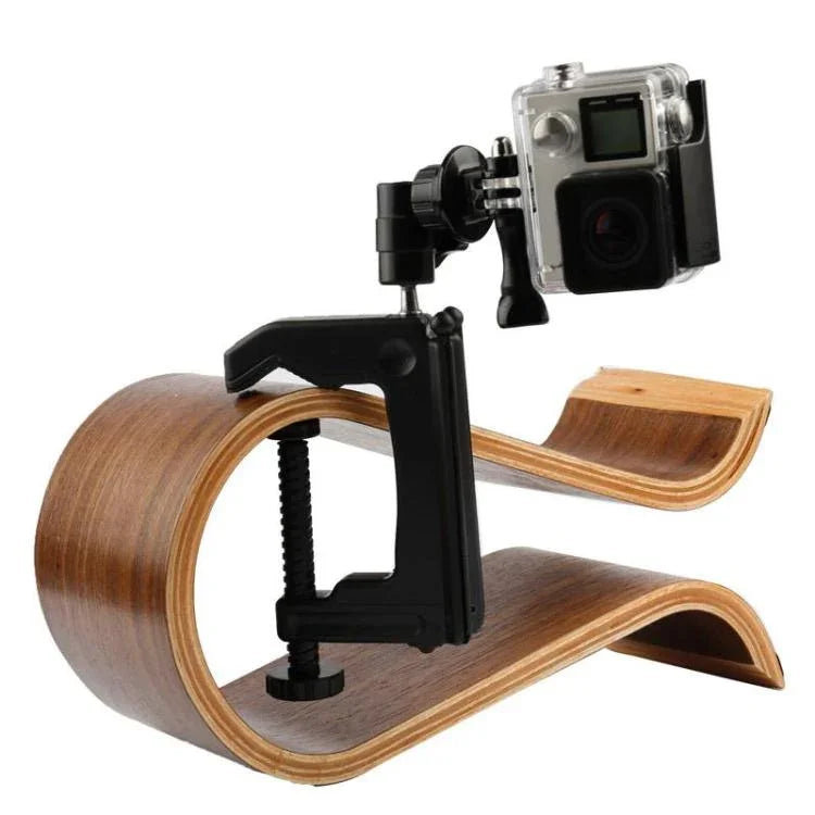 Support de bureau à pince avec adaptateur pour trépied compatible avec GoPro, Insta360, DJI et autres caméras d'action. Diamètre de la pince : 1 à 6 cm.
