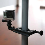 Support de bureau à pince avec adaptateur pour trépied compatible avec GoPro, Insta360, DJI et autres caméras d'action. Diamètre de la pince : 1 à 6 cm.