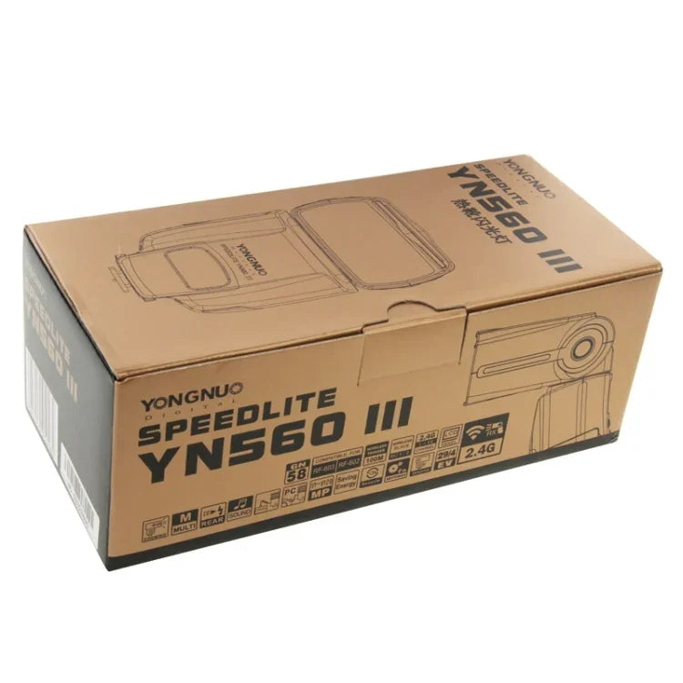 Flash sans fil ultra longue portée YN-560 III avec griffe porte-accessoires en métal pour appareils photo reflex numériques Canon / Nikon / Pentax / Olympus, YN-560 III