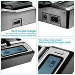 Chargeur de batterie numérique à double canal avec écran LCD et port USB pour batteries Sony BP-U30 / U60 / U90, compatible avec les caméras Sony EX260 / EX280 / FS7.