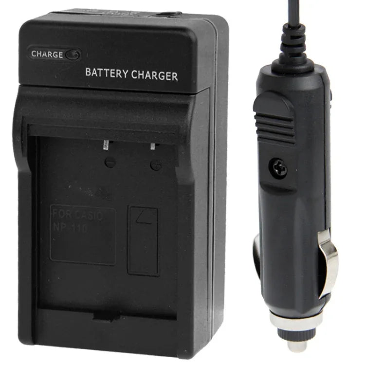 Chargeur de voiture pour batterie d'appareil photo numérique Casio NP-130, NP-130