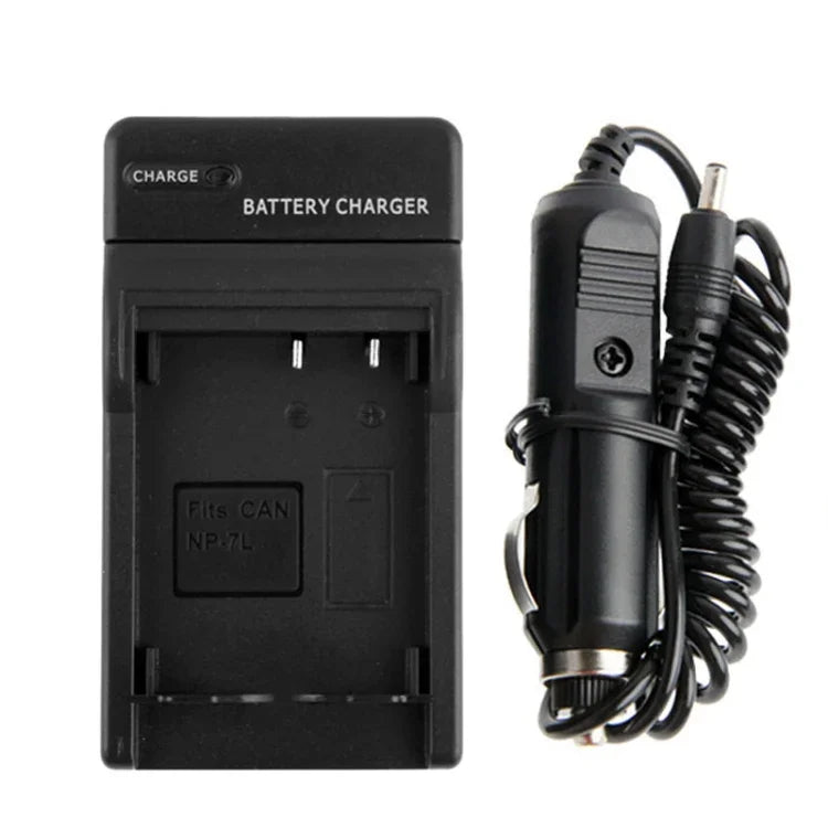 Chargeur de voiture pour batterie d'appareil photo numérique Canon NP-7L, NP-7L