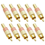Connecteur jack RCA 3,5 mm JL0924 (10 pièces par paquet, prix pour 10 pièces), JL0924 RCA 3,5 mm (Rouge)