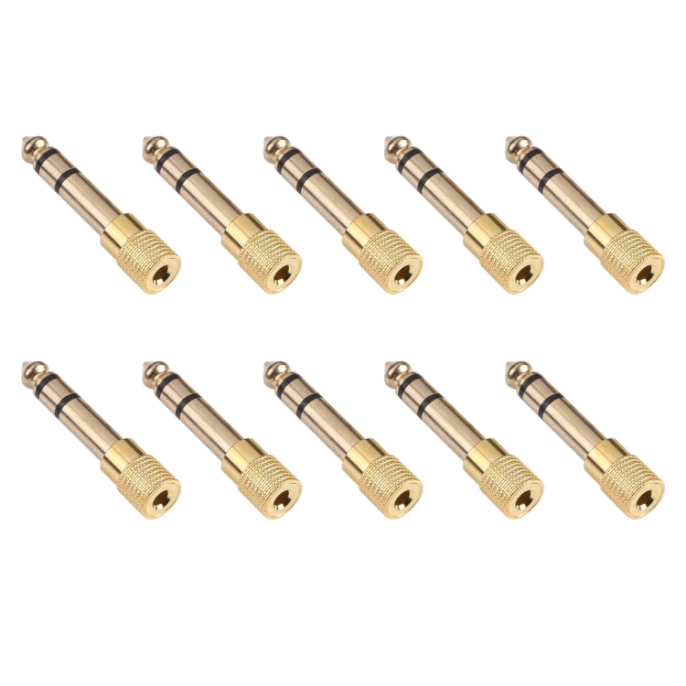 Adaptateurs jack audio mâle 6,35 mm vers femelle 3,5 mm (10 pièces par paquet, prix pour 10 pièces), mâle 6,35 mm vers femelle 3,5 mm