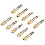 Adaptateurs jack audio mâle 6,35 mm vers femelle 3,5 mm (10 pièces par paquet, prix pour 10 pièces), mâle 6,35 mm vers femelle 3,5 mm