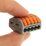 10 connecteurs universels compacts à pince à pousser sans soudure 5 broches, 5 broches
