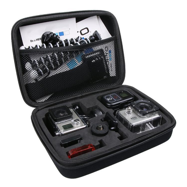 Sac de rangement portable antichoc pour GoPro, Insta360, DJI et autres caméras d'action, dimensions : 22,5 cm x 16 cm x 6 cm