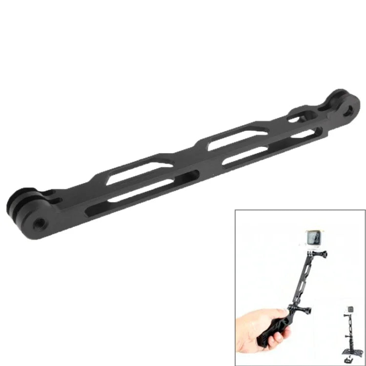 TMC Rallonge en aluminium CNC pour GoPro, Insta360, DJI et autres caméras d'action, longueur: 16cm, longueur: 16cm (Noir)