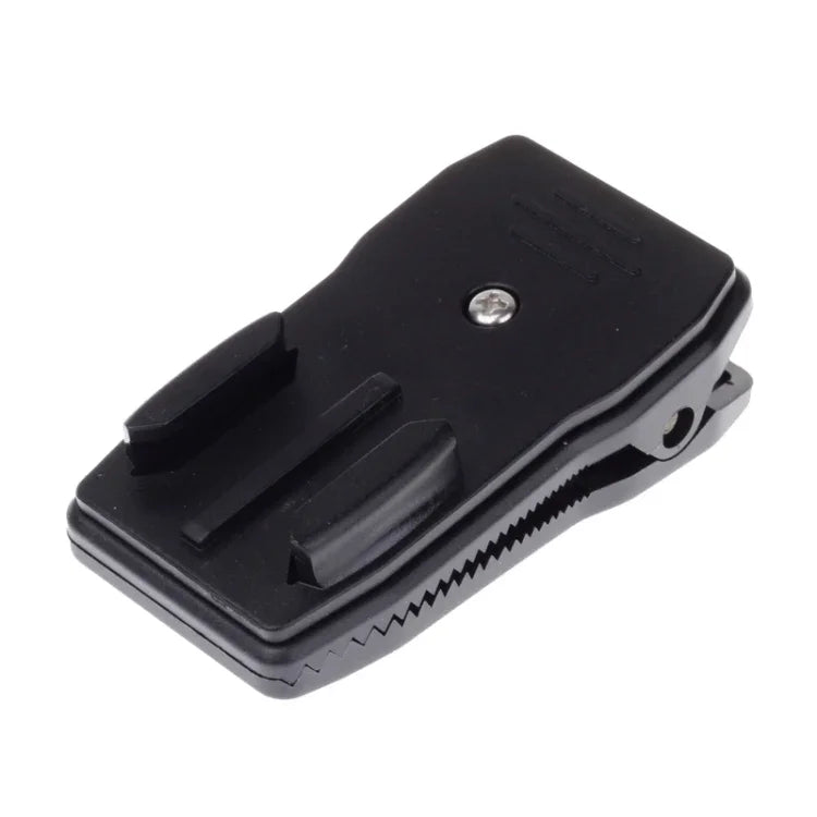 Support de fixation rapide en forme de J pour sac à dos ou chapeau, rotation à 360°, compatible avec la caméra sport Xiaomi Yi (XM17).