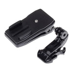 Support de fixation rapide en forme de J pour sac à dos ou chapeau, rotation à 360°, compatible avec la caméra sport Xiaomi Yi (XM17).