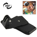 Pince de fixation rotative à 360 degrés Rec-Mounts pour GoPro, Insta360, DJI et autres caméras d'action, clip Rec-Mounts (Noir)