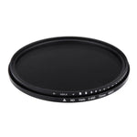 Filtre à densité neutre variable réglable ND 2 à ND 400, 72 mm