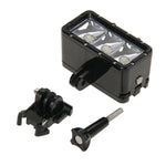 Lampe torche vidéo étanche à 30 m avec 3 modes d'éclairage, support de fixation et vis pour GoPro, Insta360, DJI et autres caméras d'action.