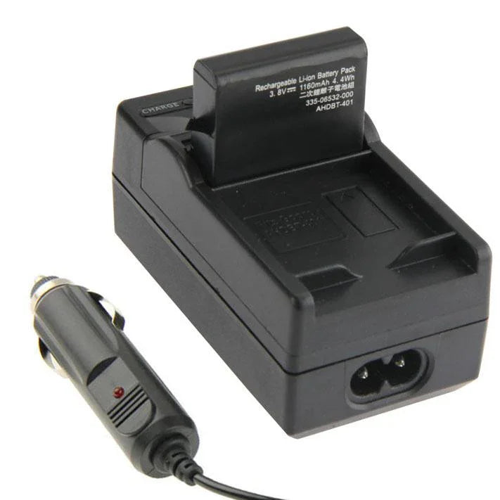 Chargeur de voiture pour batterie d'appareil photo numérique GoPro HERO4 AHDBT-401, chargeur de voiture