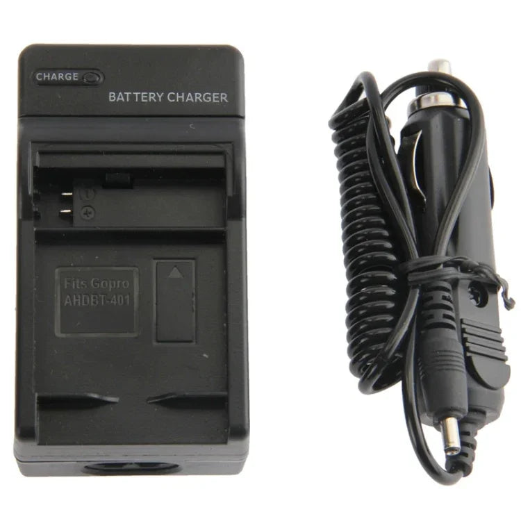 Chargeur de voiture pour batterie d'appareil photo numérique GoPro HERO4 AHDBT-401, chargeur de voiture