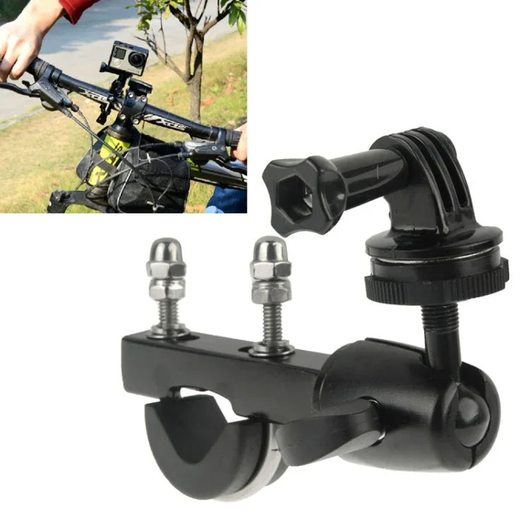 Support de guidon et de tige de selle pour vélo/moto avec adaptateur pour trépied et vis, compatible avec GoPro, Insta360, DJI et autres caméras d'action.