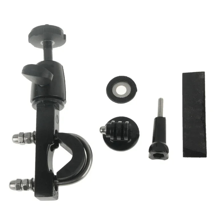 Support de guidon et de tige de selle pour vélo/moto avec adaptateur pour trépied et vis, compatible avec GoPro, Insta360, DJI et autres caméras d'action.
