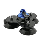 Support à ventouse triangulaire avec fixation pour trépied et vis de serrage pour GoPro, Insta360, DJI et autres caméras d'action