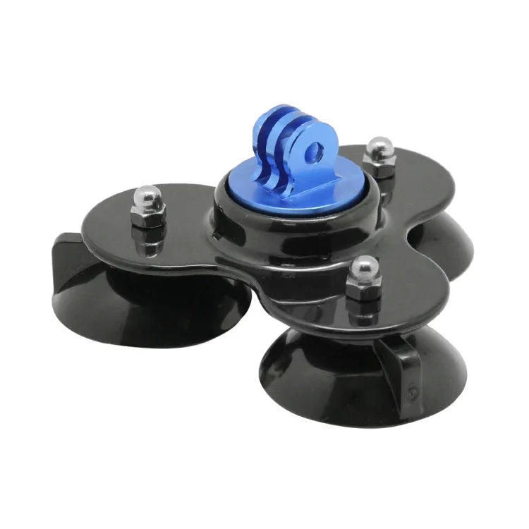 Support à ventouse triangulaire avec fixation pour trépied et vis de serrage pour GoPro, Insta360, DJI et autres caméras d'action