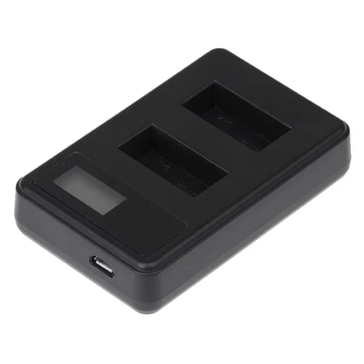 Chargeur double batterie GP158-B avec écran LCD pour GoPro HERO3+/3 (AHDBT-301, AHDBT-302), affiche la capacité de charge. Compatible avec GoPro HERO3+/3.