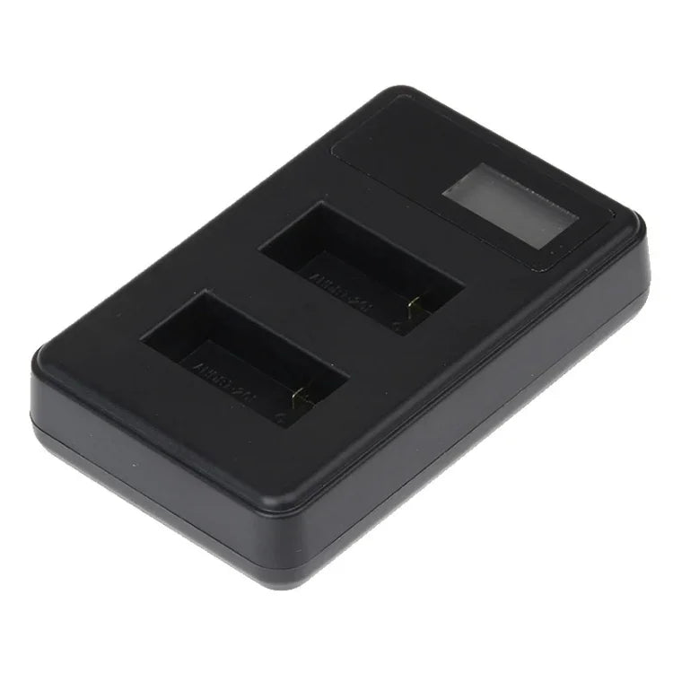 Chargeur double batterie GP158-B avec écran LCD pour GoPro HERO3+/3 (AHDBT-301, AHDBT-302), affiche la capacité de charge. Compatible avec GoPro HERO3+/3.